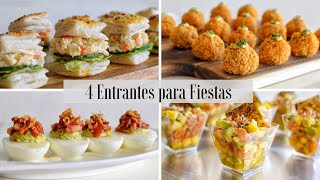 4 APERITIVOS Y ENTRANTES para Fiestas y Celebraciones  Tapas Variadas y Muy Originales  DarixLAB [upl. by Adda]