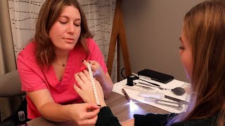 Detailed Real Person ASMR Hand Exam  Measuring Sensory Strength [upl. by Tecil]