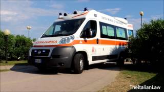 Ambulanza CSSA 118 SUEM Venezia  intervento a Bibione [upl. by Aklog]