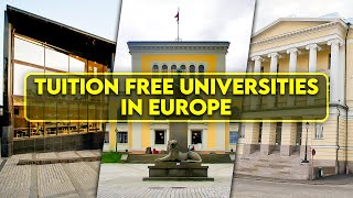 12 TuitionFree Universities in Europe for International Students [upl. by Carrew]