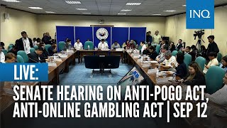 LIVE Senate hearing on antiPogo act antionline gambling act  September 12 [upl. by Garey]