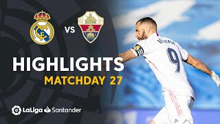 Highlights Real Madrid vs Elche CF 21 [upl. by Allemap]