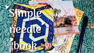 simple slowstitch needle book  Acacia tree thorn needle  memories of Africa [upl. by Essilevi951]