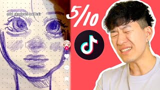 RATING TIKTOK ART TUTORIALS 🗿 5 [upl. by Imuya291]