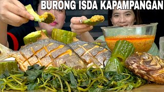 BURONG ISDA O BURONG KAPAMPANGAN NILAGANG GULAY AT PRITONG PAMPANO MUKBANG  MUKBANG PHILIPPINES [upl. by Vasilek]