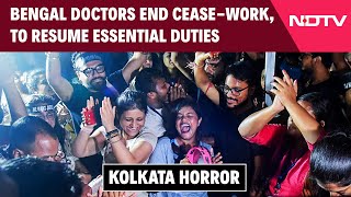 Kolkata Doctor News  Bengal Doctors End CeaseWork To Resume Essential Duties From Saturday [upl. by Procto]