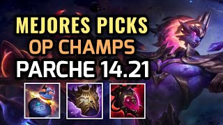 MEJORES PICKS Y CAMPEONES OP  PARCHE 1421 League of Legends 2024 NUEVOS ITEMS Y BUILDS OP [upl. by Nylecoj287]