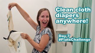 Day 7 ONE WEEK HANDWASHING CLOTH DIAPERS Without a Washer or Dryer Flats Challenge 2021 [upl. by Jepson61]