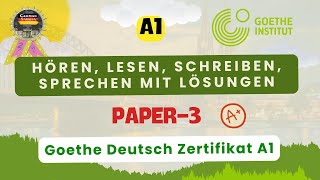 A1 Hören mit Lösungen 2023  Paper 3  Goethe Zertifikat A1 exam Practice Modelltest [upl. by Ena]