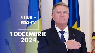 Știrile PRO TV  1 Decembrie 2024 [upl. by Bois807]