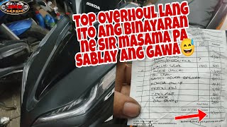 10k top overhoul sa click125 ne sir masama pa dumame ang sira malagitk at mausok [upl. by Oluas]