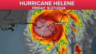 Radar timeline shows Hurricane Helenes path [upl. by Suhpoelc]