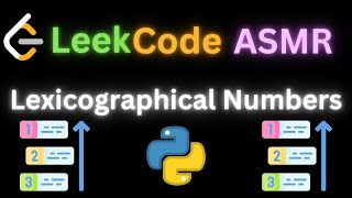 ASMR LeetCode Lexicographical Numbers  Chill Coding [upl. by Isis]