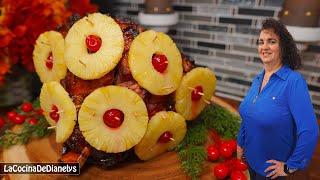 Receta de Jamon Glaseado con Miel y Bourbon que no Creeras  Honey Bourbon Glazed Ham Thanksgiving [upl. by Alliber]