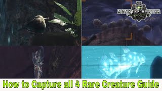 Monster Hunter World  All 4 Rare Pets Location Guide [upl. by Dionisio]