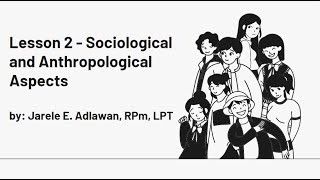 Understanding the Self  Sociological and Anthropological Aspects Week 2 [upl. by Evatsug]