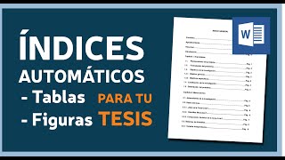 Cómo hacer índices de tablas y figuras en Word 2021 ✅ [upl. by Kacerek961]