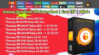 Samsung Spreadtrum SPD Factory ResetErase Frp Added By UnlockTool 2023 [upl. by Cony]