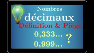 nombres décimaux • cours mathématiques seconde • Définition amp pièges à éviter • nombre décimal [upl. by Giralda906]