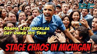 Obama Gets Kicked Off Stage in Michigan Political Heckler SHOCKS Crowd [upl. by Akeyla]