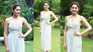 Sayesha Saigal Hot In Ghajinikanth Tamil Movie Press Meet [upl. by Ezalb621]