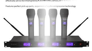 The GOPLUS 4 channel UHF wireless microphone send the best voice to you [upl. by Arreit482]