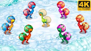 Prismatic Dandidoo  all versions My Singing Monsters Dawn Of Fire 4k [upl. by Zolnay257]