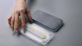 JETech iPhone Screen Protector Installing Guide with OneStep Alignment Tray [upl. by Skurnik]