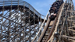 Timber Walibi RhoneAlpes On ride POV [upl. by Alyos764]