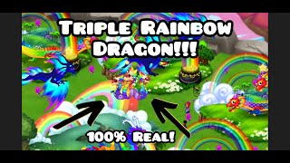 Dragonvale  How to breed the Triple Rainbow Dragon Egg 100 Real I did it Add me to Co op breed [upl. by Riocard416]