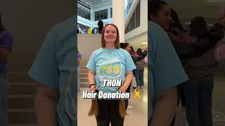 Penn State Students Donate Hair for thonFTK 🔹 pennstate hairdonation childhoodcancerawareness [upl. by Anavlys]