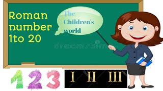 Real number and Roman numerals kids learning video  The childrens world [upl. by Etnaid]