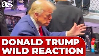 Donald Trump STUNNED WILD REACTION unfolds as JOE ROGAN greets him at UFC 309 [upl. by Marka]