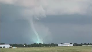 Strong Tornado Rips thru Andover Kansas 04292022 [upl. by Annia589]