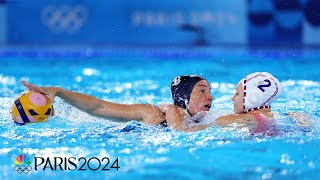 France comes back to beat Italy for countrys first Olympic womens water polo win  NBC Sports [upl. by Drawyah]