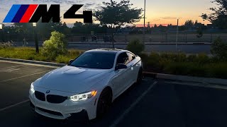 MANUAL BMW F82 M4 SUNSET DRIVE POV LOUD EXHAUST [upl. by Eniksre704]