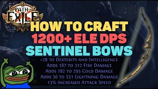 Crafting 1200 eDPS Bows for LA and TS in the SentinelKalandra Event League Easily Path of Exile [upl. by Aima]