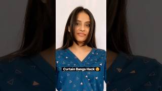 Hide Curtain Bangs Hack 🤩 youtubeshorts hairstyle hairhacks bangshack viralhacks viralvideos [upl. by Anaujat]