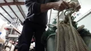 Chain Stitch Cod End Trawl Knot [upl. by Arahsal228]