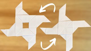 How To Make a Transforming Ninja Star Easy 4Pointed [upl. by Hobart]