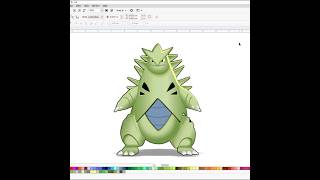 Creating Tyranitar in CorelDRAW How I Make These [upl. by Alleynad82]