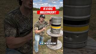 Bulletproof testing a beer keg with increasing caliber bullets [upl. by Ahsikam738]