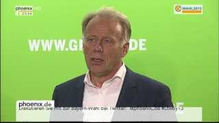 LTW Bayern Reaktion von Jürgen Trittin B90Grüne am 15092013 [upl. by Anallij400]