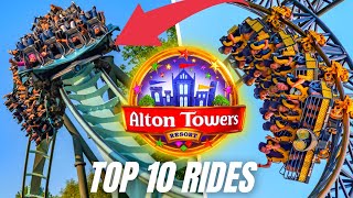 Top 10 BEST Rides at Alton Towers [upl. by Aulea918]