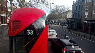 FULL ROUTE VISUAL  London Bus Route 38  Victoria to Clapton Pond  LT185 LTZ1185 [upl. by Baun]