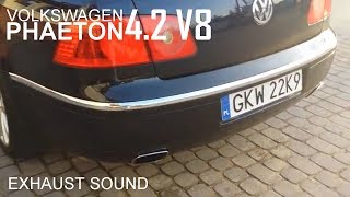 VW Phaeton 42 V8  Exhaust sound 2  by Kober [upl. by Oranneg]