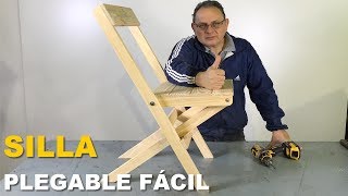 SILLA PLEGABLE DE MADERA FÁCIL Y RÁPIDA PARA HACER PASO A PASO  TUTORIAL [upl. by Lenore904]