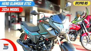 Hero Glamour Xtec 2024 Model Review 😍 Price Mileage and Features 😱 [upl. by Nylsirhc]