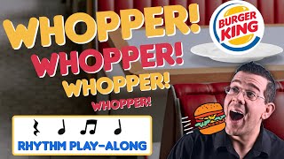 Whopper Rhythm Play Along Boomwhackers amp Rhythms  Quarter NoteRest Eighth Notes [upl. by Azmuh648]