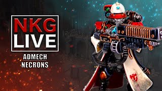 Necrons vs Adeptus Mechanicus Warhammer 40K battle report  NKG Live [upl. by Neeuq]